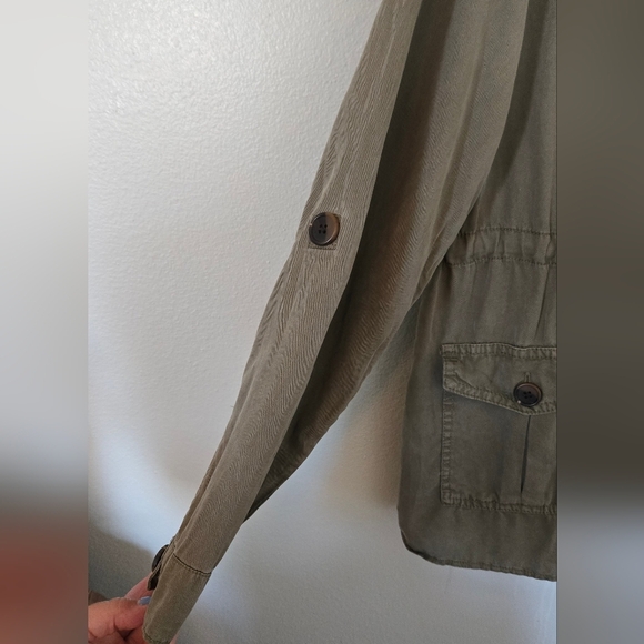 Knox Rose | Olive Green Flyaway Jacket Size Large - Picture 4 of 10